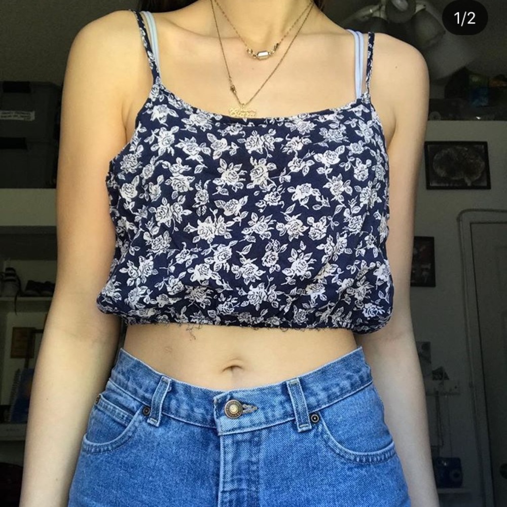 Open back cropped tank